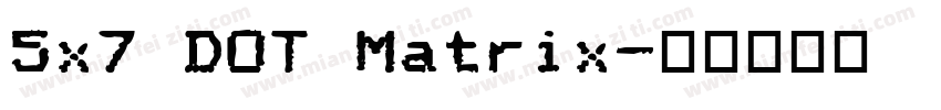 5x7 DOT Matrix字体转换